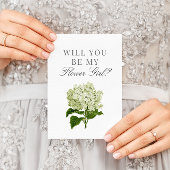 白あじさい私の花の娘 カード