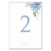 白あじさい結婚のテーブル番号 テーブルナンバー (正面)
