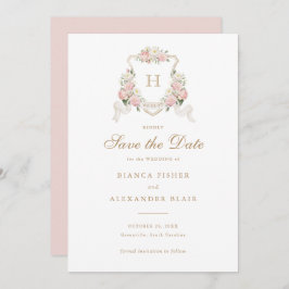 白あじさい緑のクレスト日付を保存 招待状