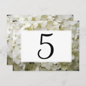 白あじさい花のテーブル番号 ポストカード (正面/裏面)