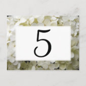 白あじさい花のテーブル番号 ポストカード (裏面)