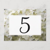 白あじさい花のテーブル番号 ポストカード (正面)