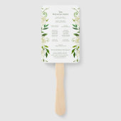 白あじさい花の水彩結婚式 ハンドファン (裏面)