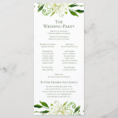 白あじさい花の水彩結婚式 プログラム (裏面)