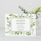 白あじさい花の結婚式 招待状 (スタンド正面)