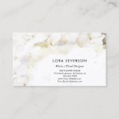 白あじさい花ウォーターカラーフローリスト 名刺 (正面)