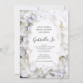 白あじさい花ウォーターカラーブライダルシャワー 招待状 (正面)