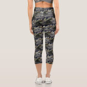 白あじさい花パターン カプリレギンス (裏面)