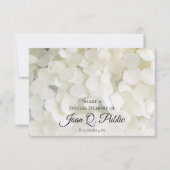 白あじさい花共有記憶葬儀 ノートカード (正面)