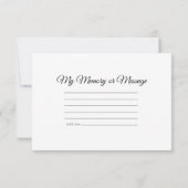 白あじさい花共有記憶葬儀 ノートカード (裏面)