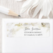 白あじさい花水彩ラベル ラベル (インサイチュ)