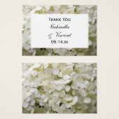 白あじさい花結婚の感謝メッセージカード (正面&裏面)