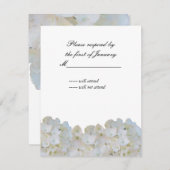 白あじさい返信カード 出欠カード (正面/裏面)