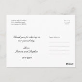 白ありがとう結婚のコラージュ4写真はがき ポストカード (裏面)