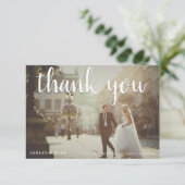 白ありがとう2写真結婚のサンキューカード サンキューカード (スタンド正面)