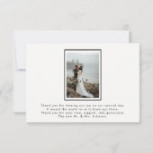 白ありがとう2写真結婚のサンキューカード サンキューカード (裏面)