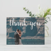 白ありがとう3 Photo Black & White 結婚's サンキューカード (スタンド正面)