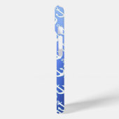 白いいかりオンのソフトブルー Case-Mate iPhoneケース (裏面 / 左)