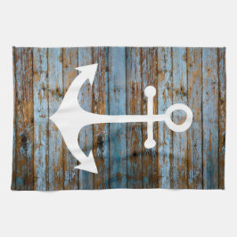 白いいかりオンウッド キッチンタオル