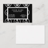 白いいかり黒の背景パターン 名刺 (正面/裏面)