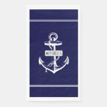 白いいかり、ライン、ネイビーブルーの名前航海の