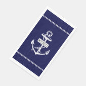 白いいかり、ライン、ネイビーブルーの名前航海の (コーナー)