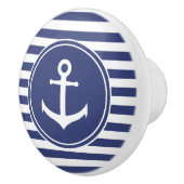 白いいかり(濃い青の丸で囲まれたオンストライプ) セラミックノブ (右)