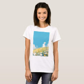 白いうさぎの草原 Tシャツ (正面フル)