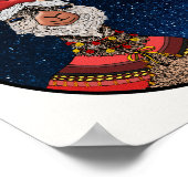 白いおもしろいかわいいノストラダムスラマ漫画 ポスター (角)