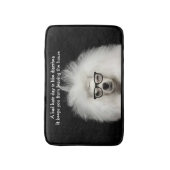 白いおもしろいプードル下痢浴マット バスマット (正面縦)