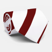 白いおよびあずき色の斜めストライプのなタイ ネクタイ (ロール)