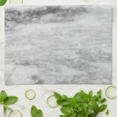 白いおよび灰色の大理石の質パターン キッチンタオル (折り畳み)