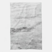 白いおよび灰色の大理石の質パターン キッチンタオル (縦)
