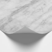 白いおよび灰色の大理石の質パターン ラッピングペーパー (角)