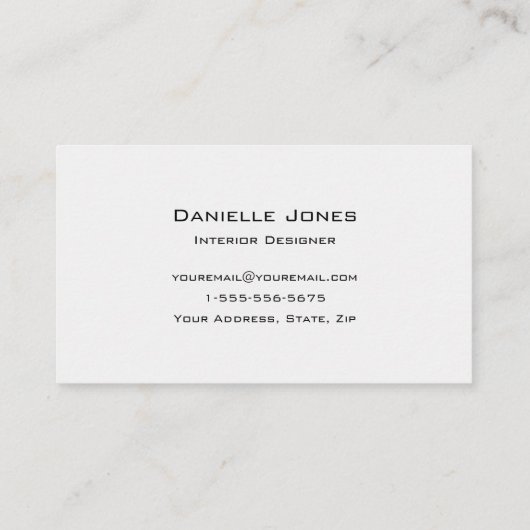 白いおよび灰色の煉瓦シンプルな設計 名刺 (裏面)