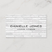 白いおよび灰色の煉瓦シンプルな設計 名刺 (正面)