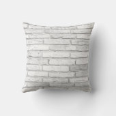 白いおよび灰色の煉瓦国のアンパーサンド クッション (裏面)