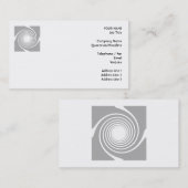 白いおよび灰色の螺線形の設計 名刺 (正面/裏面)