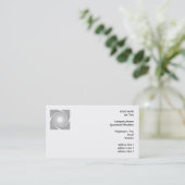 白いおよび灰色の螺線形の設計 名刺 (スタンド正面)