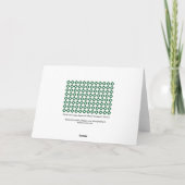 白いおよび緑のダイヤモンドパターン カード (裏面)