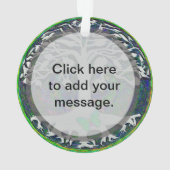白いおよび緑色の生命の樹 オーナメント (裏面)