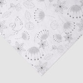 白いお洒落フローラと鳥のパターン|過去記事 薄葉紙 (詳細)