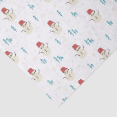 白いお洒落冬の漫画雪だるま 薄葉紙 (詳細)