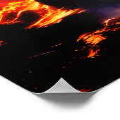 白いお洒落子猫 ポスター (角)