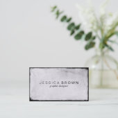 白いお洒落黒板ヴィンテージ名刺 名刺 (スタンド正面)