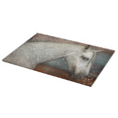 白いかいま見る馬 カッティングボード (角)