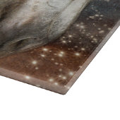 白いかいま見る馬 カッティングボード (角)