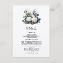 白いかぼちゃとユーカリのディテール エンクロージャーカード