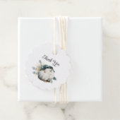 白いかぼちゃとユーカリの秋の感謝 フェイバータグ (インサイチュ)