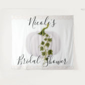 白いかぼちゃのストーリーブック シックな秋のウェディングタペストリー タペストリー (正面(横))